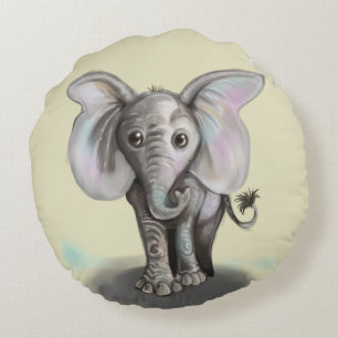Baby Elephant Rundes Kissen