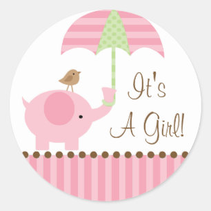 Baby Elephant Schirm Es ist ein Girl Sticker