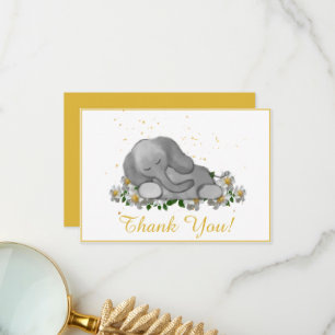 Baby Elephant Schlafen Dankeschön Karte