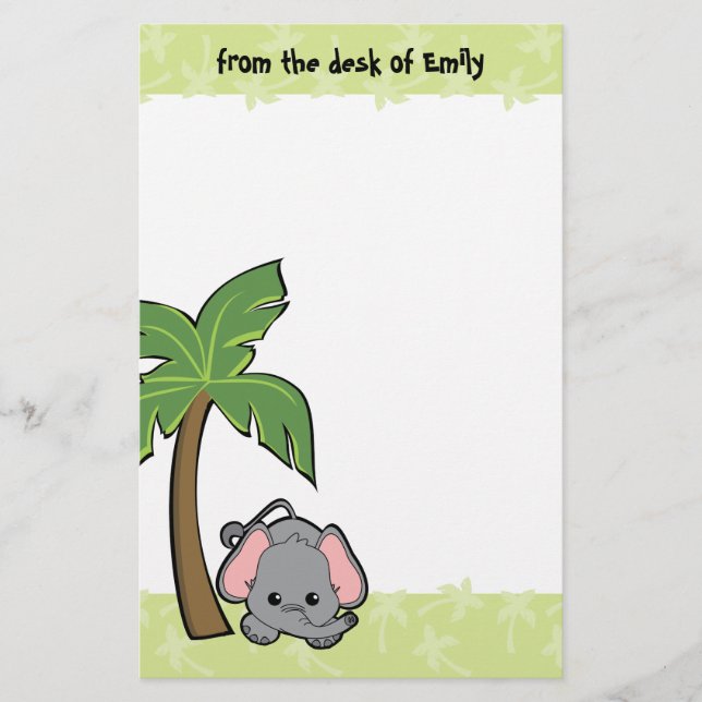Baby Elephant Süsse Briefpapier (Vorderseite)