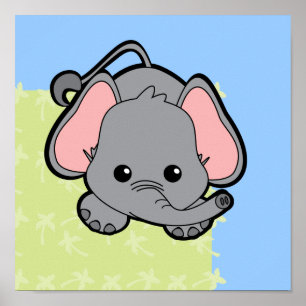 Baby Elephant Süsse Poster