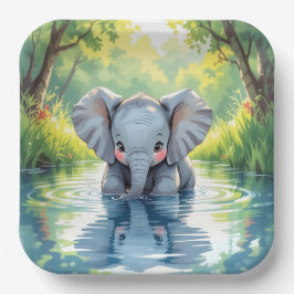 Baby Elephant Themed |  Birthday Party Pappteller