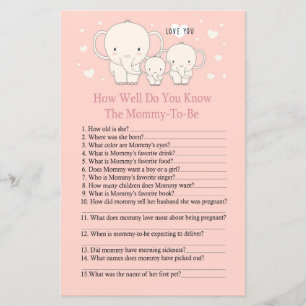 Baby Elephant Wie gut kennen Sie Babyshowergame