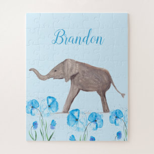 Baby Elephant Wildtier für Kinder Art Boy Puzzle