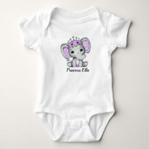 Baby Elephant with Flowers Strampler