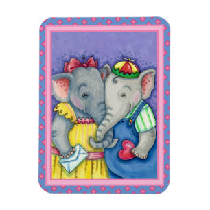 BABY ELEPHANTS ERSTE LIEBE, NIEDLICH PACHYDERM FRE MAGNET