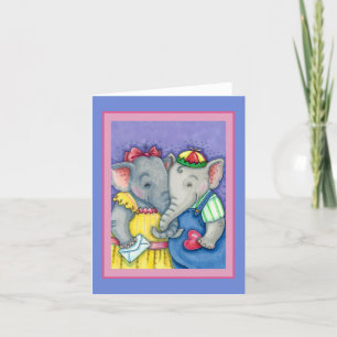 BABY ELEPHANTS ERSTE LIEBE, NIEDLICHE PACHYDERME L KARTE