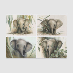 Baby Elephants Seidenpapier