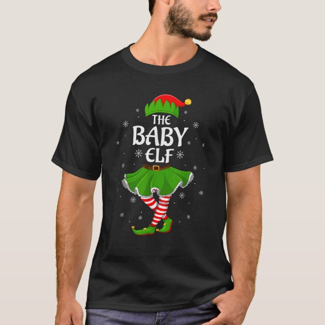 Baby Elf Christmas Family Girls Kids Elf Squad Xma T-Shirt (Vorderseite)