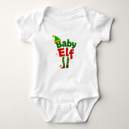 Baby Elf Cute Family Christmas Pajama Baby Strampler