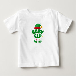 Baby Elf Cute Family Christmas Pajama Baby T-shirt