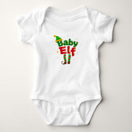 Baby Elf Cute Family Christmas Pajama Strampler
