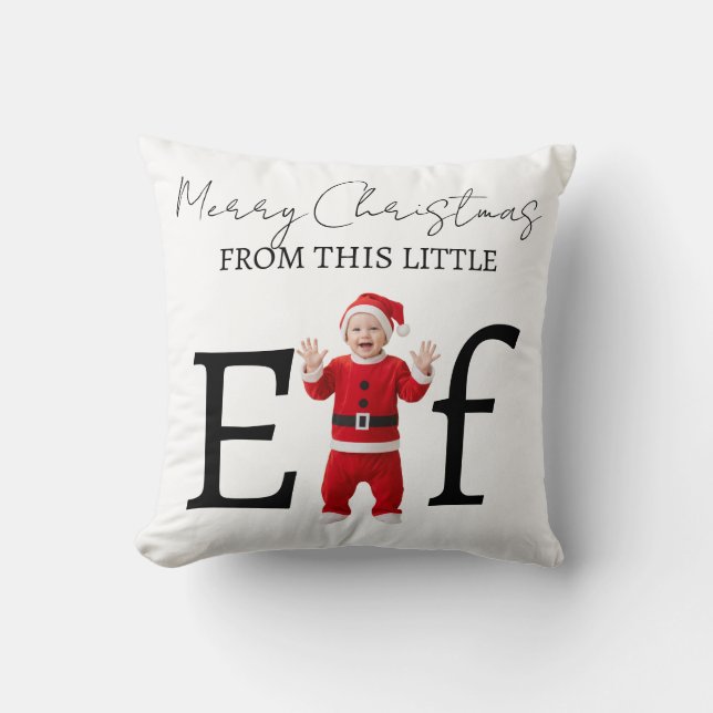Baby Elf Merry Christmas Holiday Gift Kissen (Vorderseite)