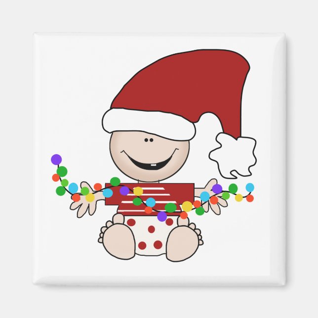 Baby Elf mit Leuchtpulten und Geschenken Magnet (Vorne)