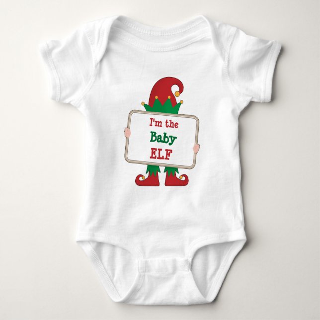 Baby Elf | Personalisiertes Weihnachtsangebot Baby Strampler (Vorderseite)