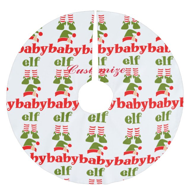 Baby Elf Thunder_Cove Polyester Weihnachtsbaumdecke (Vorderseite)
