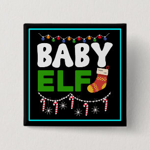 Baby-Elf-Weihnachtsfeiertags-Design-84608 Button