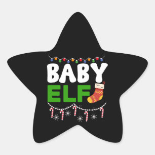 Baby-Elf-Weihnachtsfeiertags-Design-84608 Stern-Aufkleber