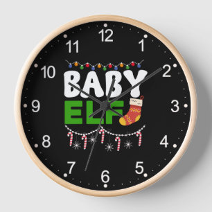 Baby-Elf-Weihnachtsfeiertags-Design-84608 Uhr
