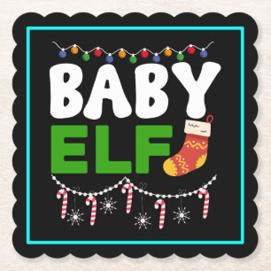 Baby-Elf-Weihnachtsfeiertags-Design-84608 Untersetzer