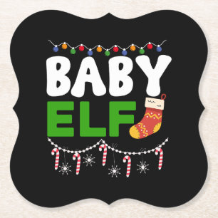 Baby-Elf-Weihnachtsfeiertags-Design-84608 Untersetzer