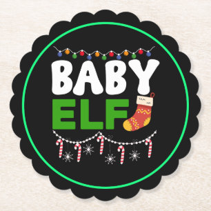 Baby-Elf-Weihnachtsfeiertags-Design-84608 Untersetzer