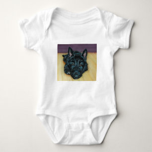 "Baby-EM" - Scottiewelpe Baby Strampler