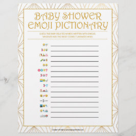 Baby Emoji Pictionary [Golden Lines] Briefbogen