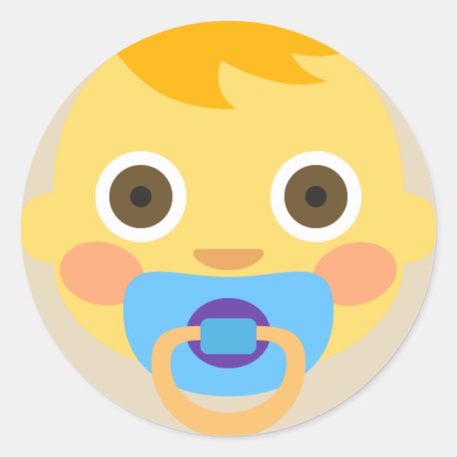 Baby Emoji Runder Aufkleber (Vorderseite)