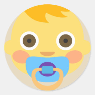 Baby Emoji Runder Aufkleber