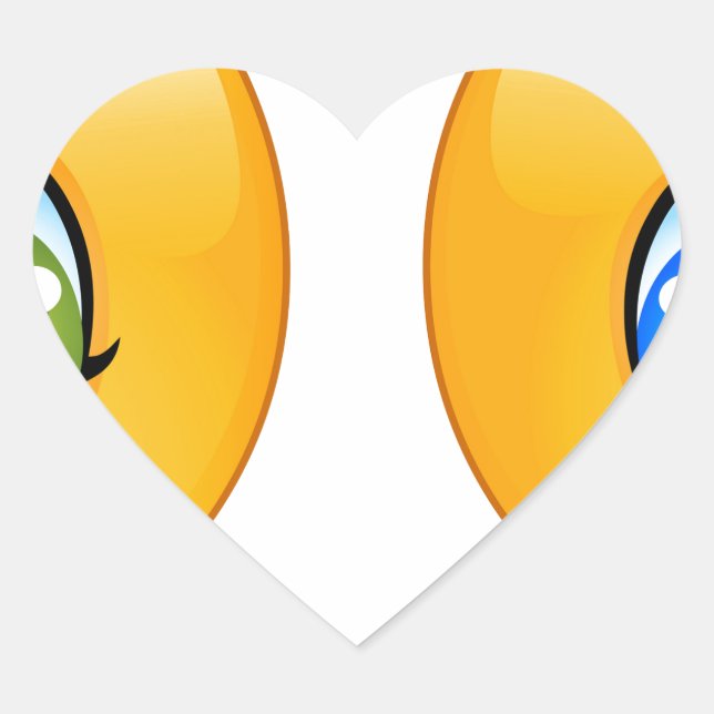 Baby Emojis Herz-Aufkleber (Vorderseite)