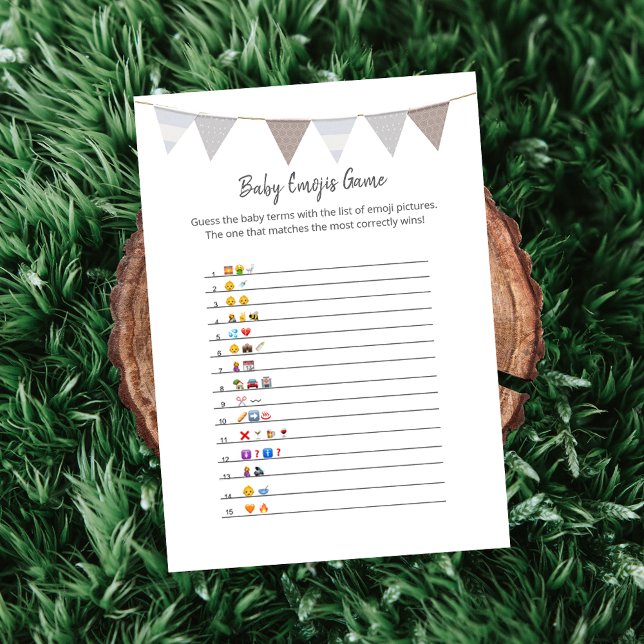 Baby Emojis Modern Baby Elephant Card Programm (Von Creator hochgeladen)