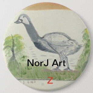 Baby Emu auf Knopfentwurf durch NorJ Kunst Button