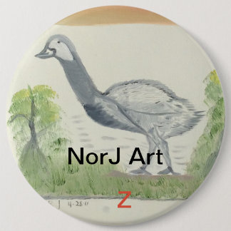 Baby Emu auf Knopfentwurf durch NorJ Kunst Button