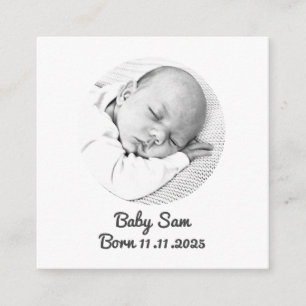 "Baby Enclosure Card - Custom Foto & Name" Begleitkarte
