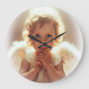 Baby Engel Große Wanduhr