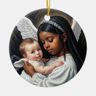 Baby Engel Keramik Ornament