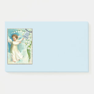 Baby Engel mit blauer Glocke Post-it Klebezettel