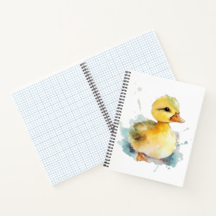 Baby-Enten-Wasserfarben-Spiralblock Notizbuch