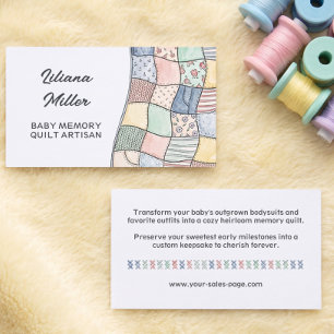 Baby-Erinnerungsdecken-Handwerkerin Aquarell-Patch Visitenkarte