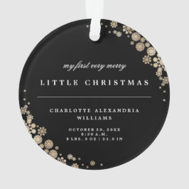 Baby-erste Weihnachtsschneeflocke-Foto-Verzierung Ornament