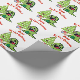Baby ERSTE WeihnachtsWRAPPING DINOSAUR Custom Geschenkpapier