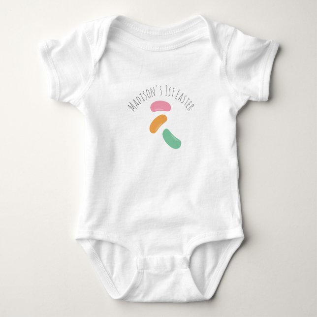 Baby-erster Ostern-Geleebonbon-Baby-Bodysuit Baby Strampler (Vorderseite)