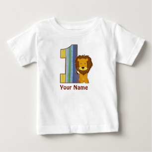 Baby-erstes Geburtstags-Löwe-Shirt Baby T-shirt