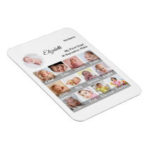 Baby Erstes Jahr 12 Monate Fotocollage Meilenstein