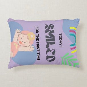 Baby erstes Lächeln Dekokissen