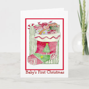 Baby-erstes Weihnachten - Gruß-Karte