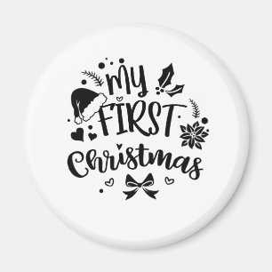 Baby erstes Weihnachten passende Familie  Magnet
