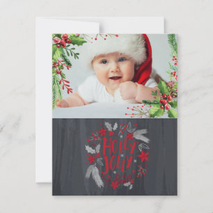 Baby erstes Weihnachten, Stechpalmen-Beeren, Baby- Feiertagskarte