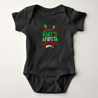 Baby erstes Weihnachten Xmas Süß Strampler